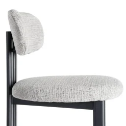 Taburete Alto de Cocina Gris con Base Madera 614634