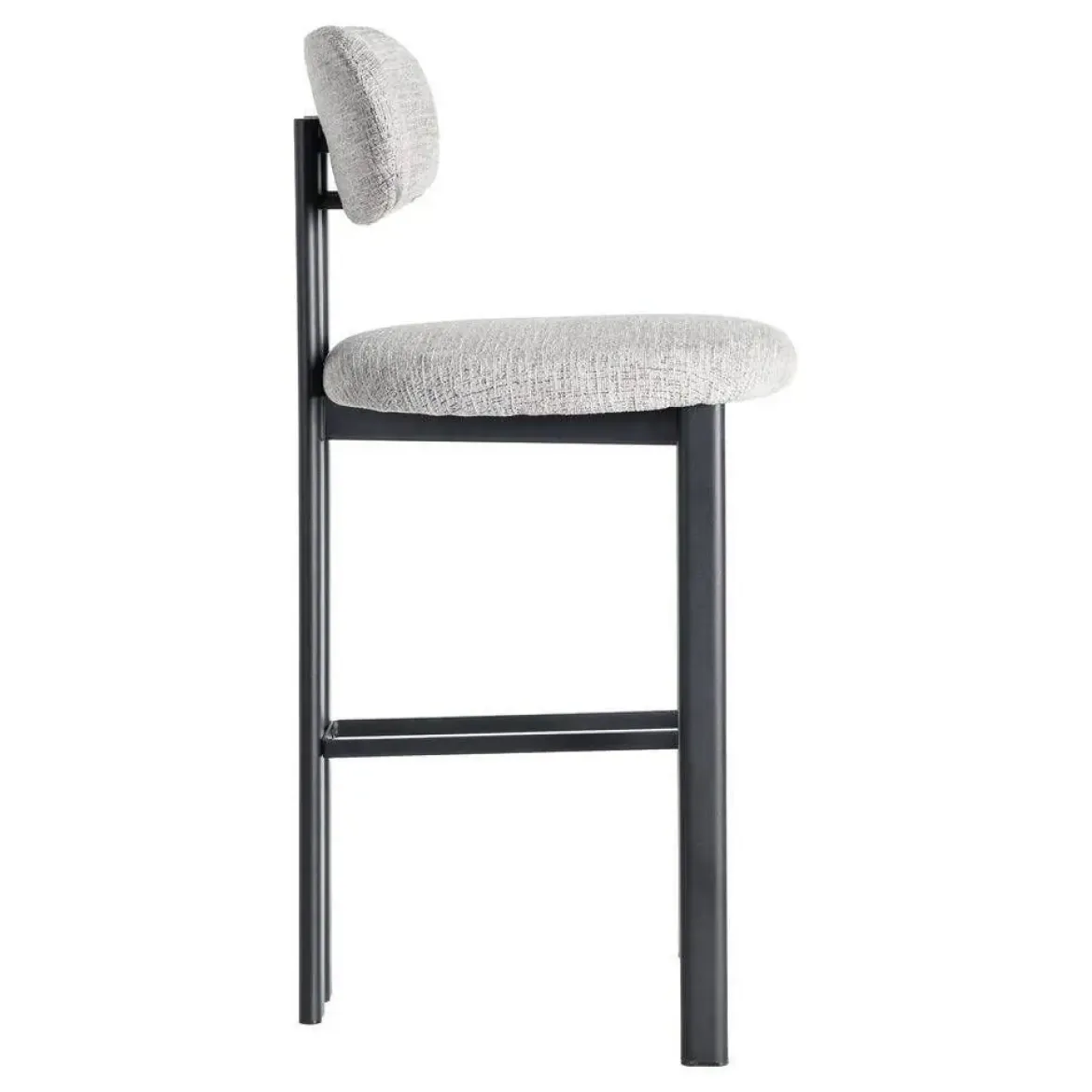 Taburete Alto de Cocina Gris con Base Madera 614634
