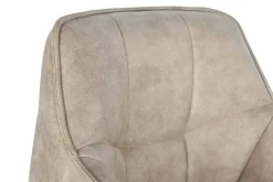 Taburete Alto en Símil Piel con Estructura Metálica Beige MB-207831