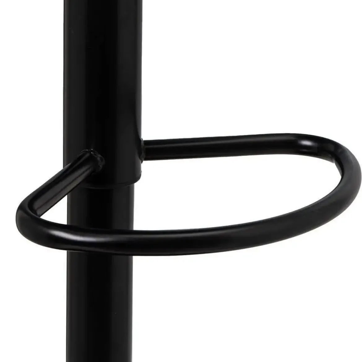 Taburete Alto Regulable de Cuero Sintético Negro 805401