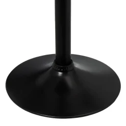 Taburete Alto Regulable de Cuero Sintético Negro 805401