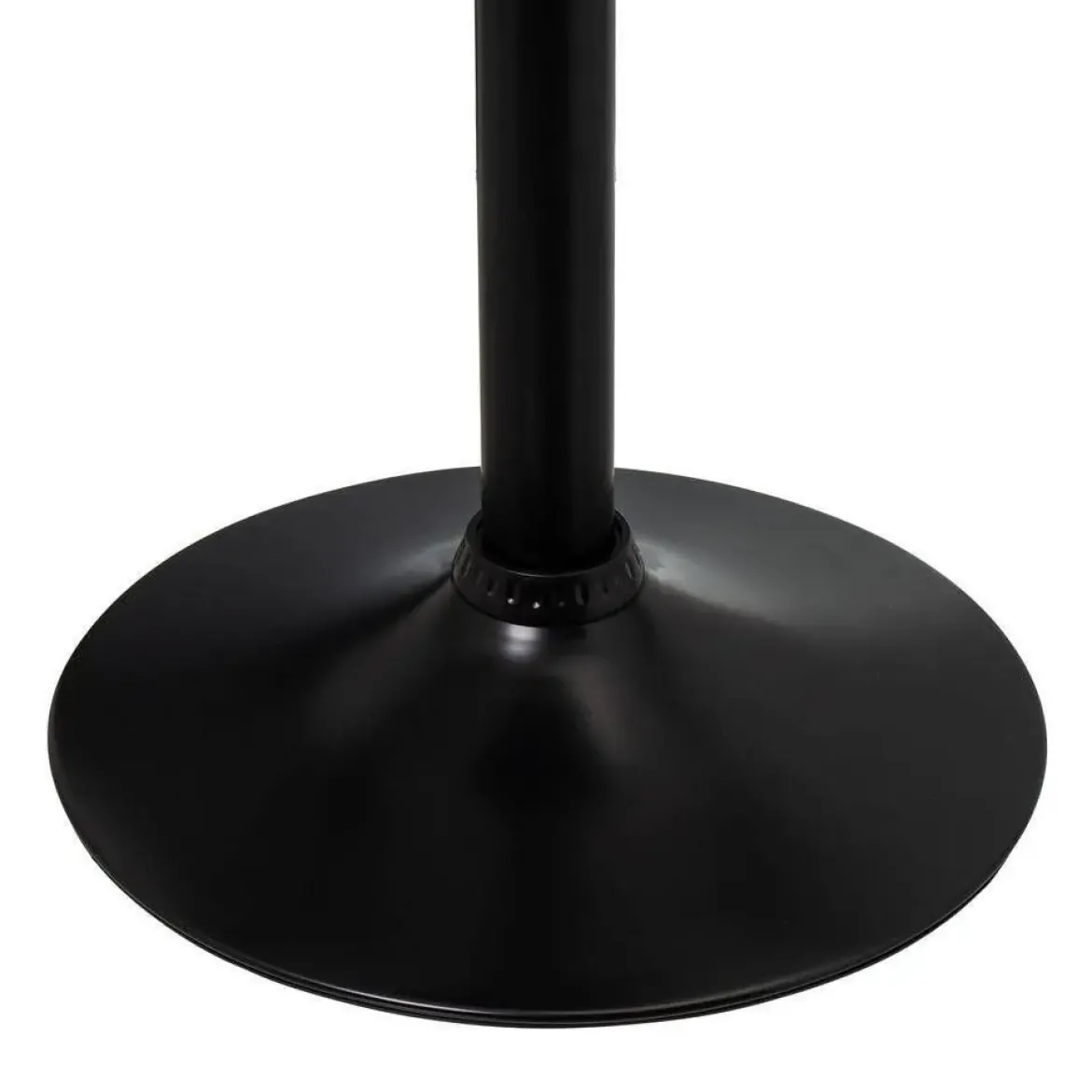 Taburete Alto Regulable de Cuero Sintético Negro 805401