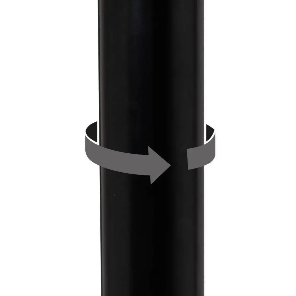 Taburete Alto Regulable de Cuero Sintético Negro 805401