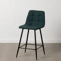 Taburete Alto Tapizado con Patas de Metal61101