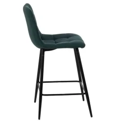 Taburete Alto Tapizado con Patas de Metal61101