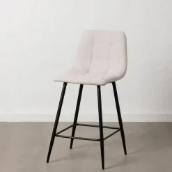 Taburete Alto Tapizado con Patas de Metal61101