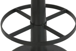Taburete Alto Tapizado en Piel Sintética Marrón MB-223595