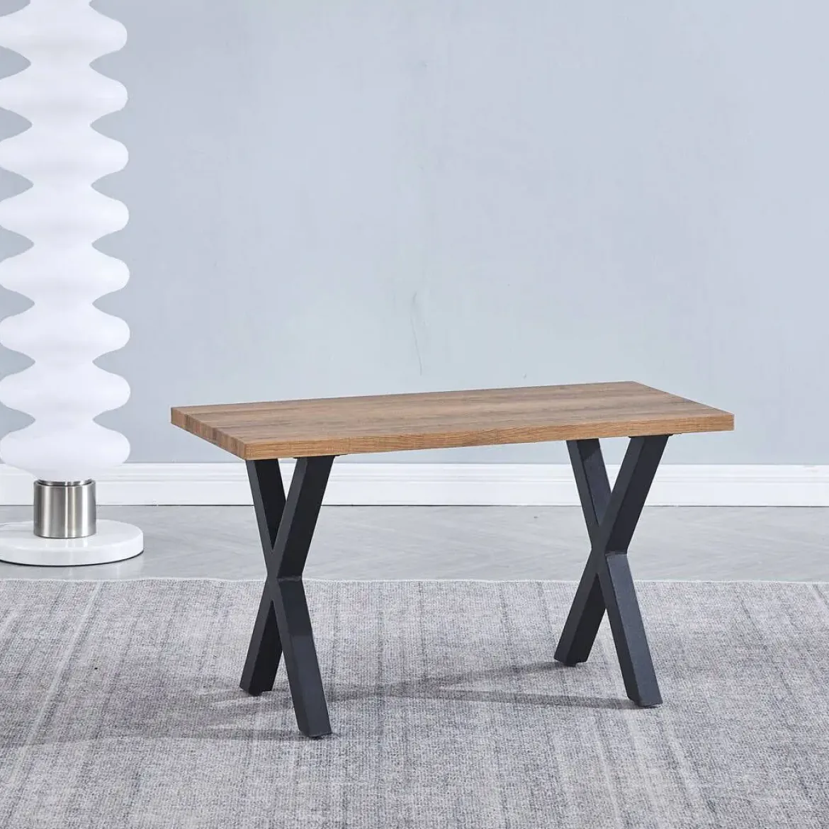 Taburete con Patas de Aspa de color Negro VIDEL
