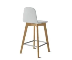 Taburete de 65 cm con Patas de Madera y Asiento Tapizado DOLCE