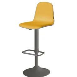 Taburete de Cocina con Asiento Tapizado y Base Acampanada LEMON