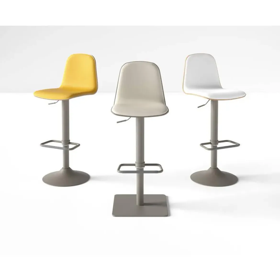 Taburete de Cocina con Asiento Tapizado y Base Acampanada LEMON