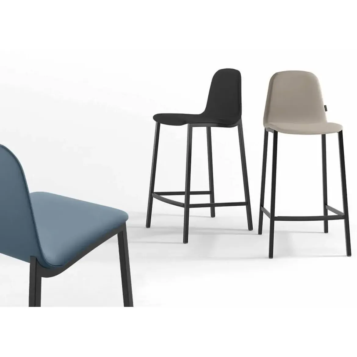 Taburete de Cocina con Asiento Tapizado MOLY