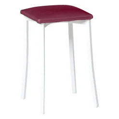 Taburete de Cocina con Estructura de Aluminio y Asiento Tapizado 823/BL