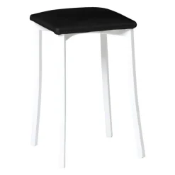 Taburete de Cocina con Estructura de Aluminio y Asiento Tapizado 823/BL