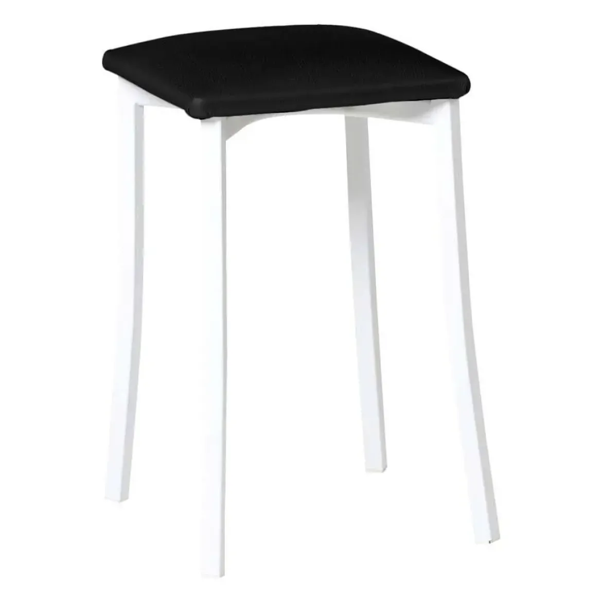 Taburete de Cocina con Estructura de Aluminio y Asiento Tapizado 823/BL