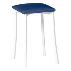 Taburete de Cocina con Estructura de Aluminio y Asiento Tapizado 823/BL