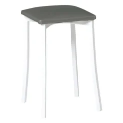 Taburete de Cocina con Estructura de Aluminio y Asiento Tapizado 823/BL