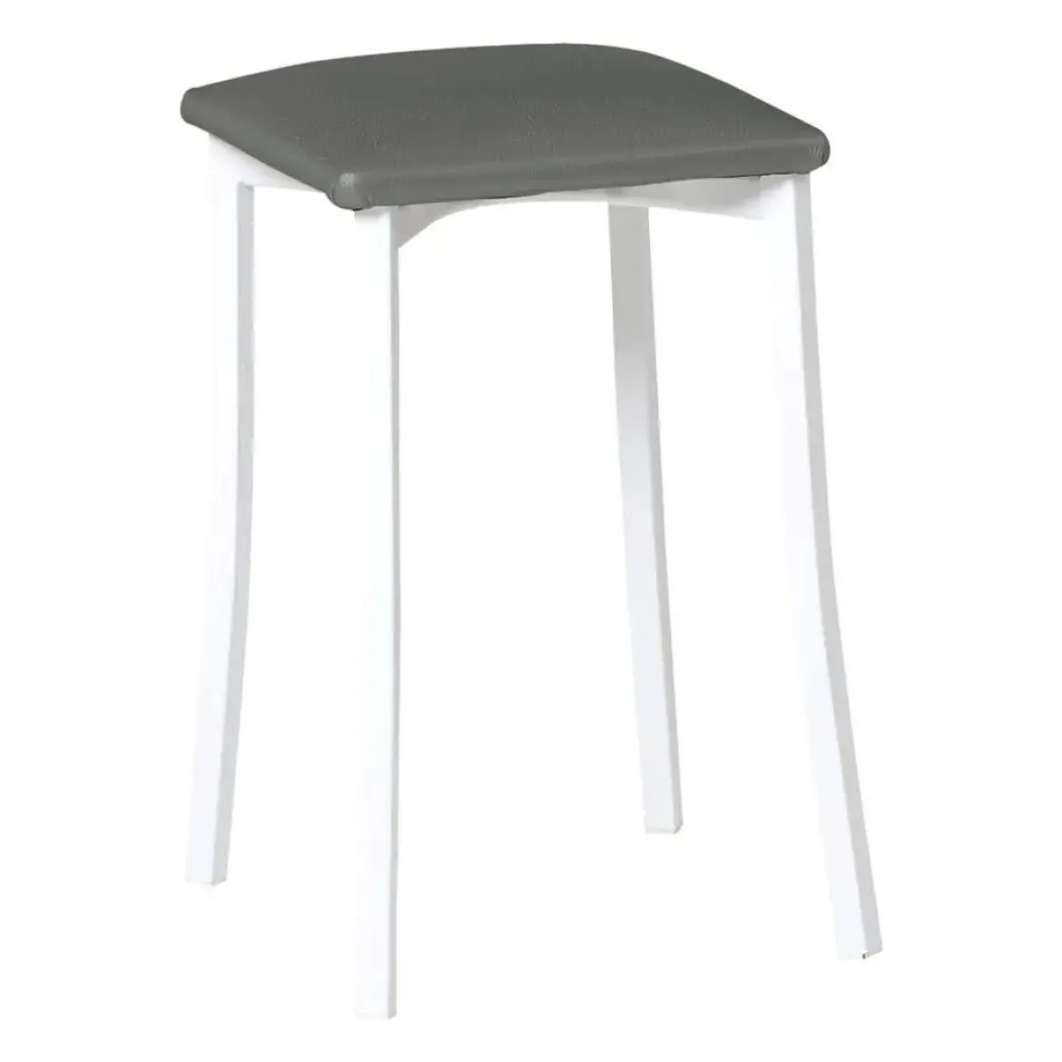 Taburete de Cocina con Estructura de Aluminio y Asiento Tapizado 823/BL