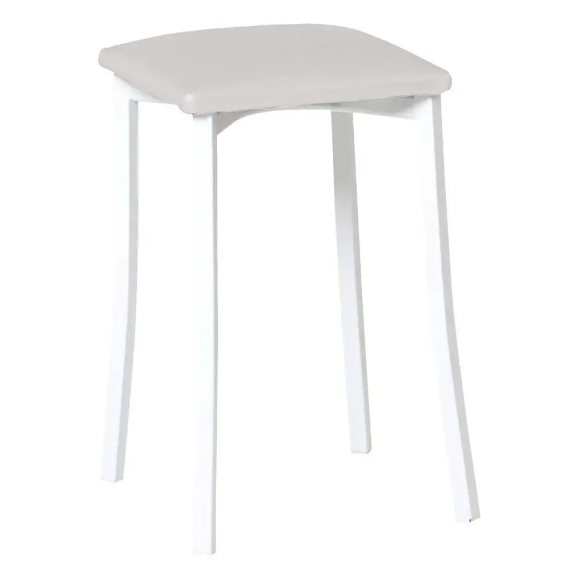 Taburete de Cocina con Estructura de Aluminio y Asiento Tapizado 823/BL