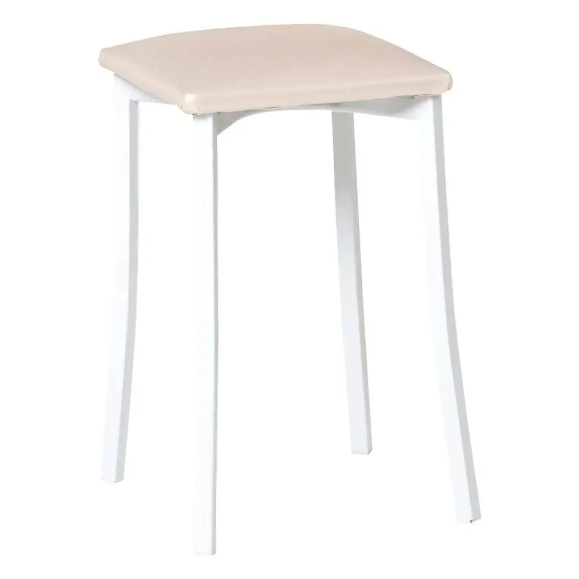 Taburete de Cocina con Estructura de Aluminio y Asiento Tapizado 823/BL