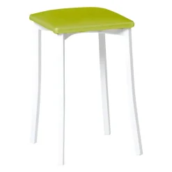 Taburete de Cocina con Estructura de Aluminio y Asiento Tapizado 823/BL