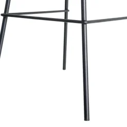 Taburete de Cocina de 44,50 cm en Metal y Símil Piel Marrón 615516