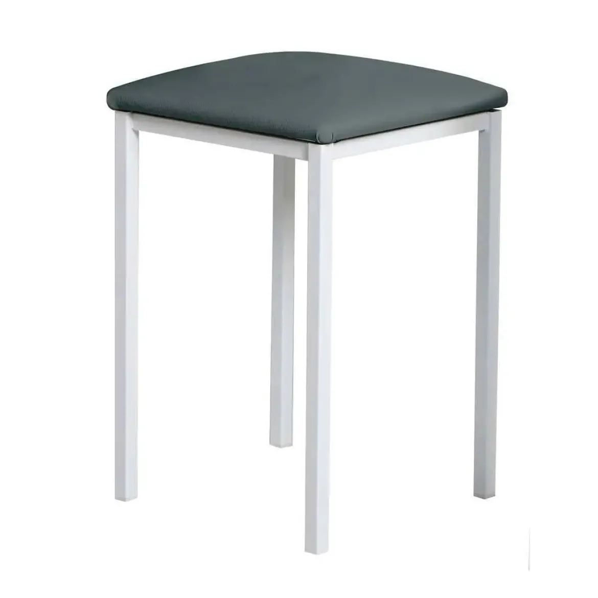 Taburete de Cocina de Metal Blanco con Asiento Tapizado 780/BL