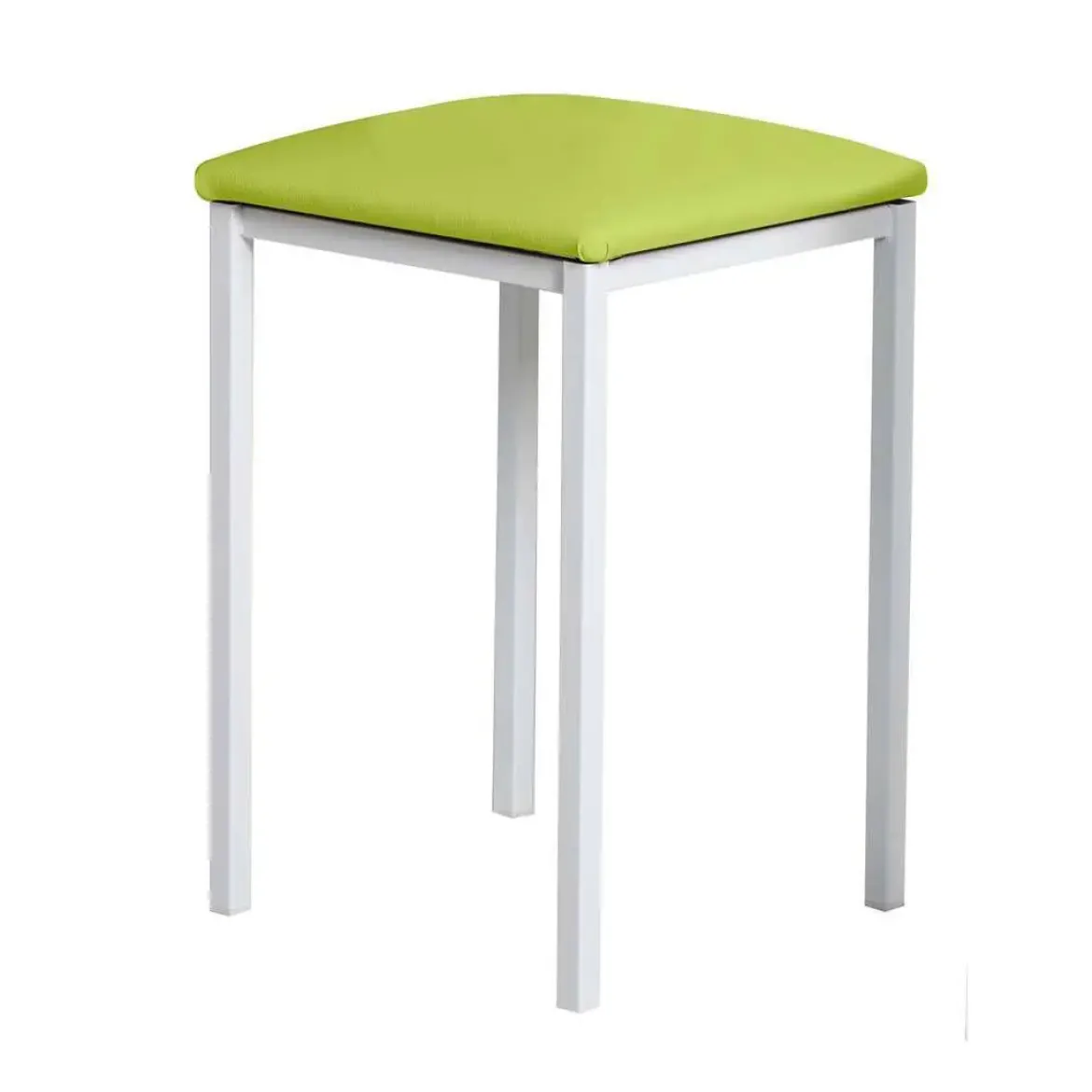 Taburete de Cocina de Metal Blanco con Asiento Tapizado 780/BL