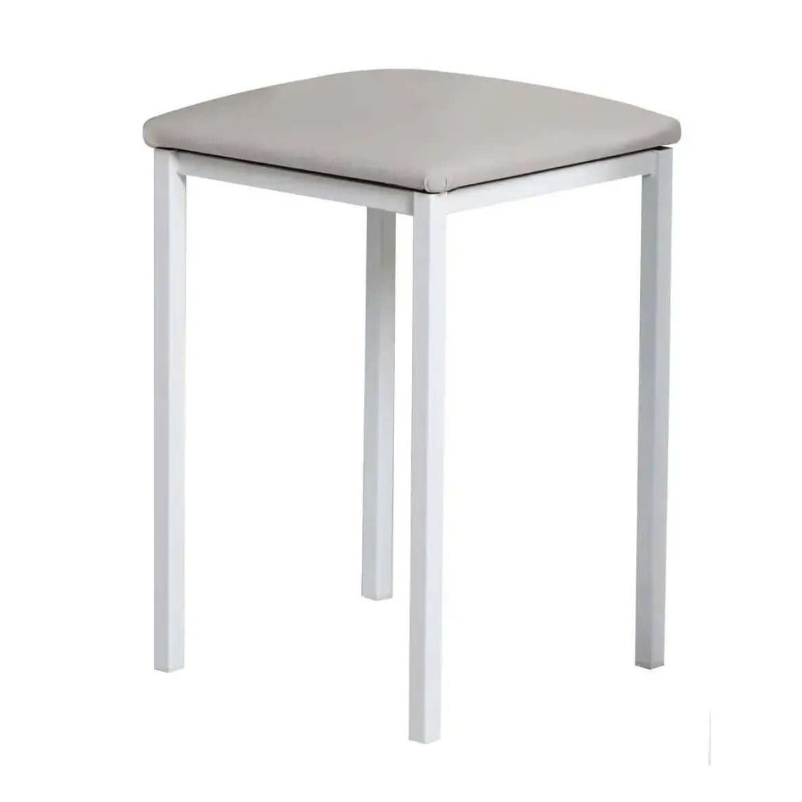 Taburete de Cocina de Metal Blanco con Asiento Tapizado 780/BL