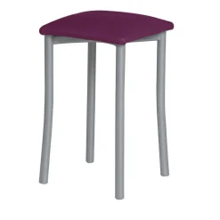 Taburete de Cocina de Metal con Asiento Tapizado 936/AL