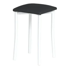 Taburete de Cocina de Metal con Asiento Tapizado 936/BL