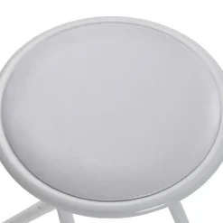 Taburete Plegable Metálico Blanco TOBY 30 cm 22930013