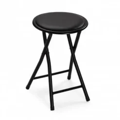 Taburete Plegable Metálico Negro TOBY 30 cm 22930014
