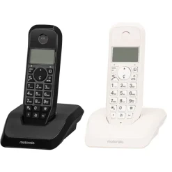 Telefono Inalambrico MOTOROLA S1202 DUO en blanco/negro