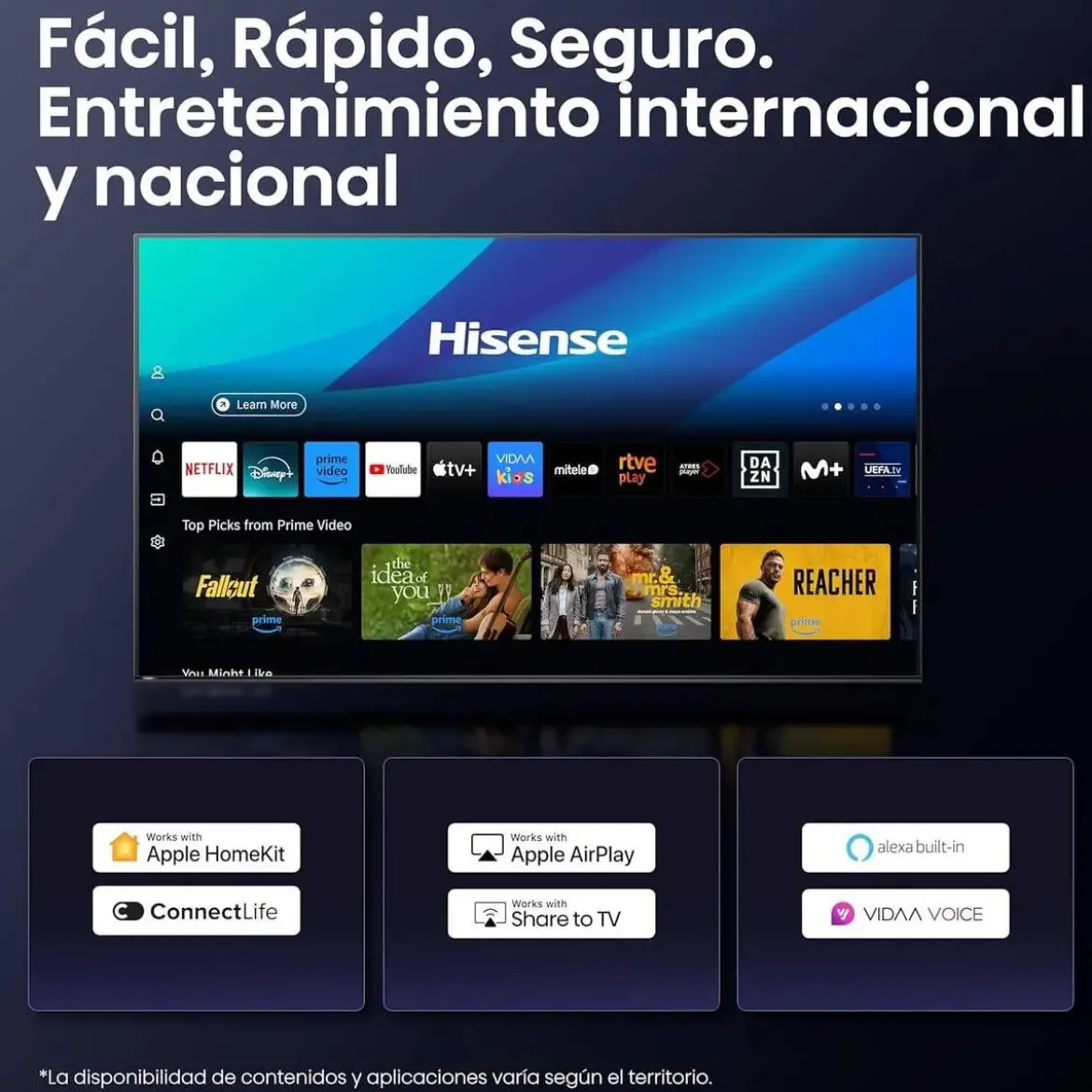 Televisor 100" HISENSE 100E7Q PRO QLED 4K 165Hz Gaming TV