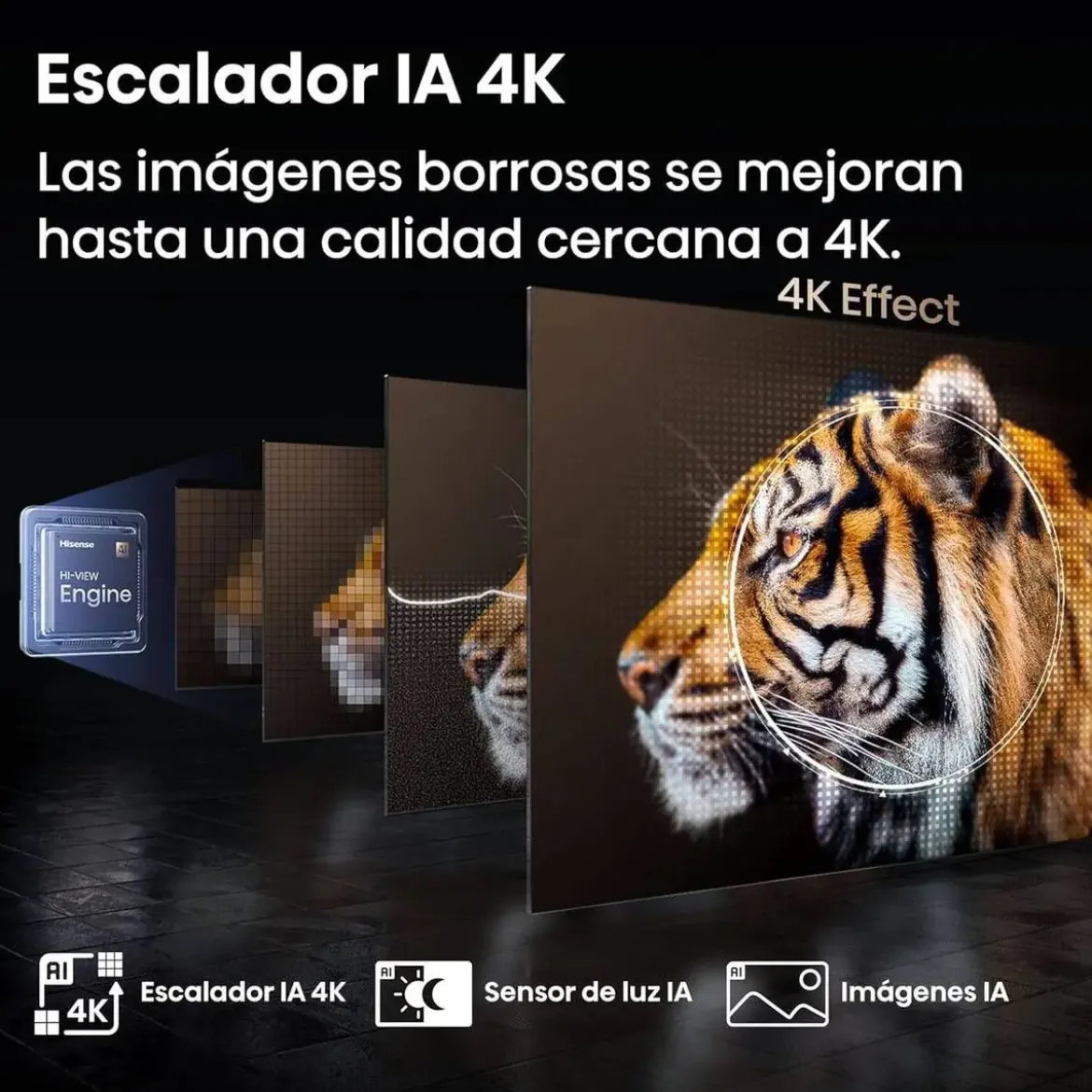 Televisor 100" HISENSE 100E7Q PRO QLED 4K 165Hz Gaming TV