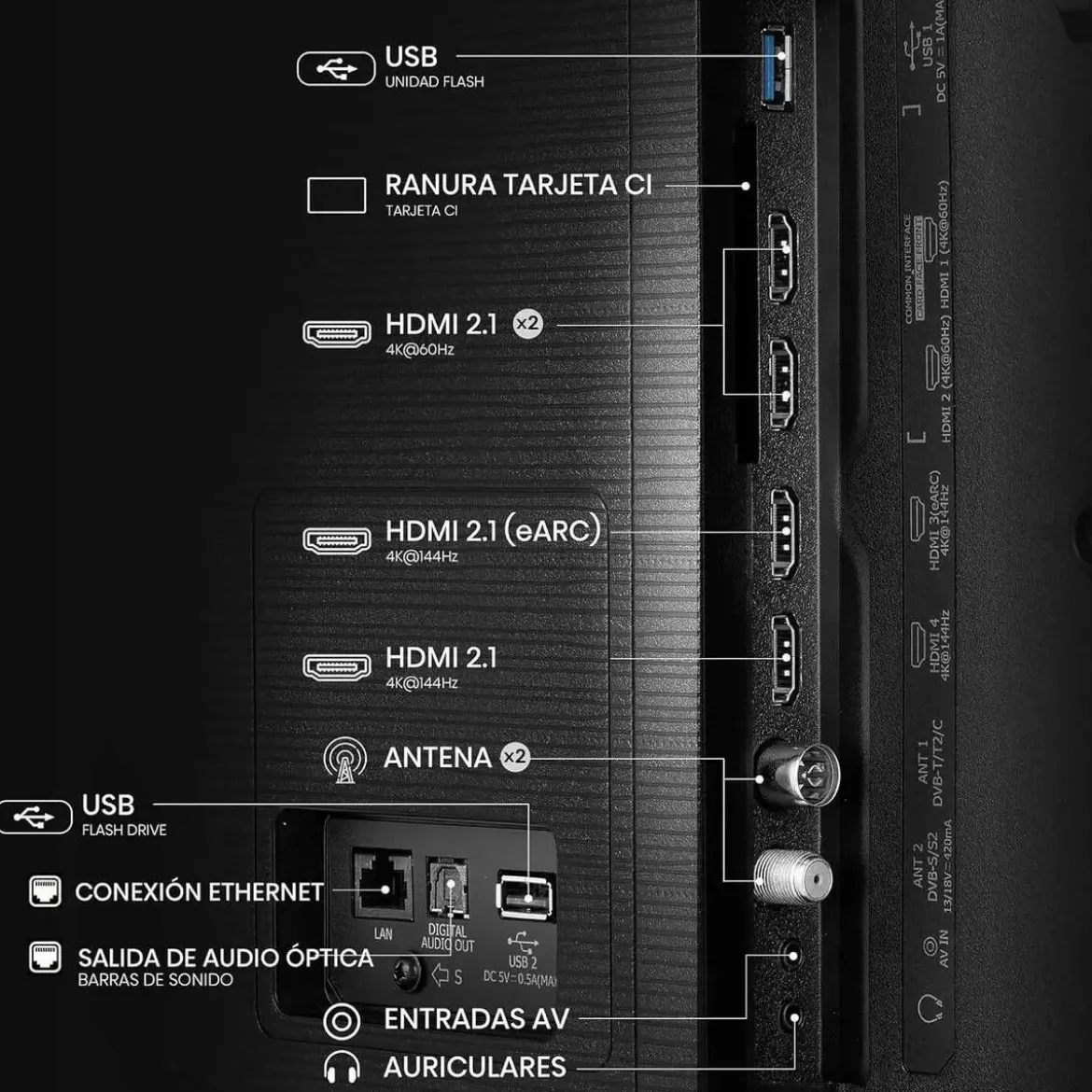 Televisor 98" HISENSE 98E7Q QLED 4K Smart TV Dolby Vision 2025 Artículo de Exposición