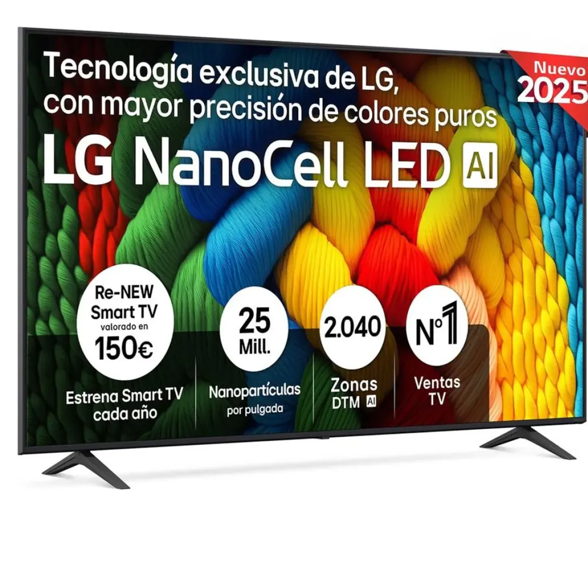 Televisor LG 50" 4K NanoCell Smart TV 50NANO80A6B Artículo de Exposición