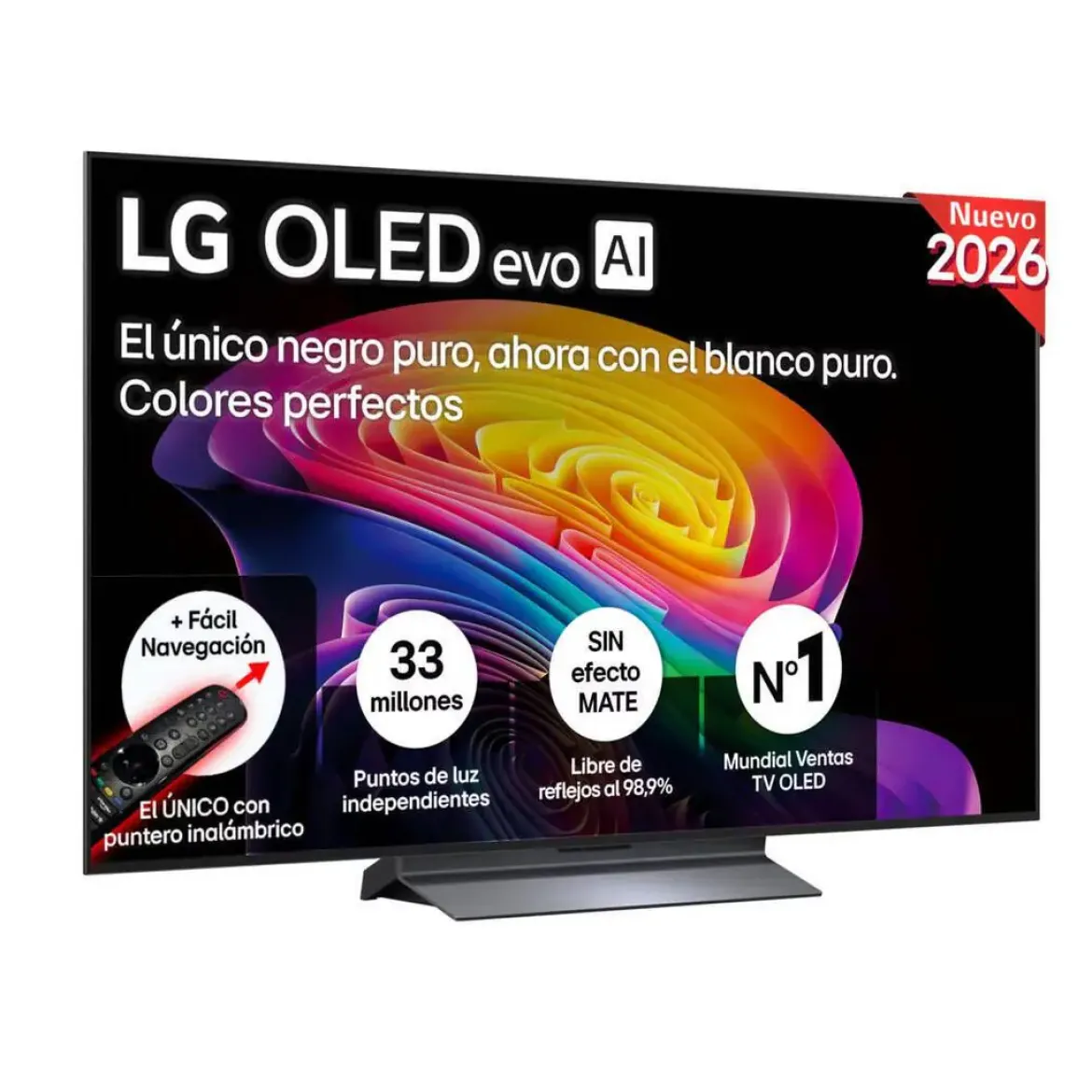 Televisor 55" LG OLED55C66LB OLED evo C6 4K con Alpha 11 AI
