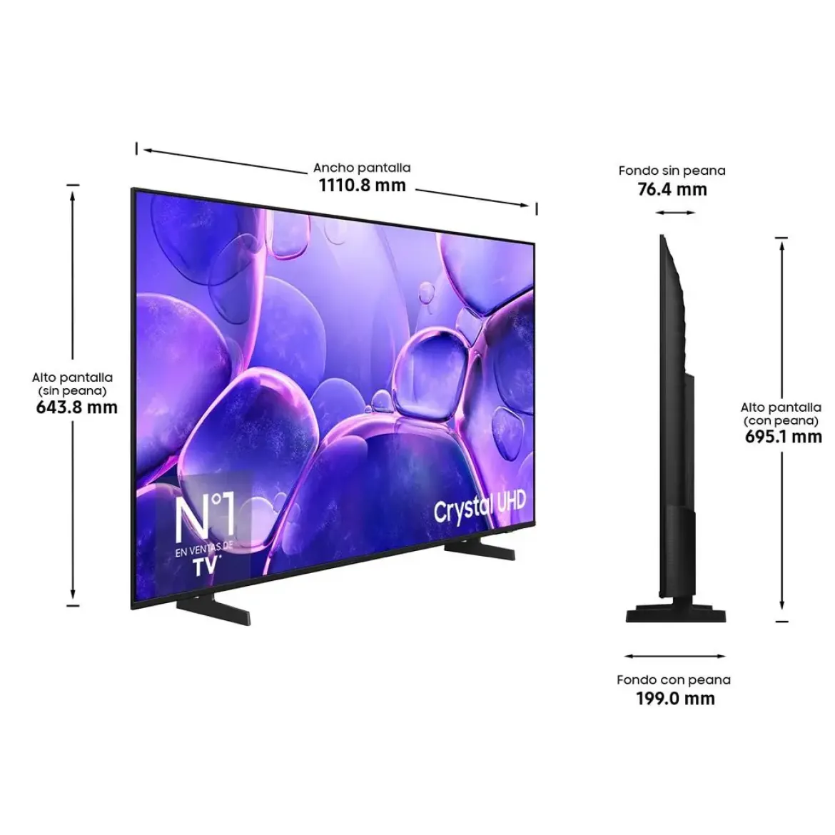Televisor SAMSUNG 50" 4K UHD Crystal Processor TU50U8005F Artículo de Exposición