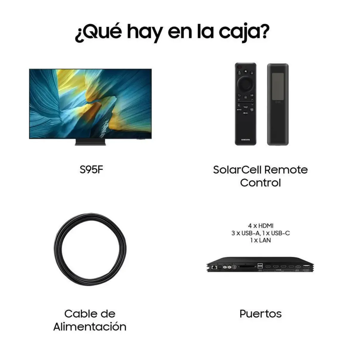 Televisor Samsung OLED 55" con AI y Dolby Atmos TQ55S95FAU Artículo de Exposición