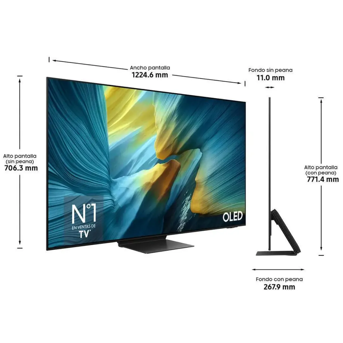 Televisor Samsung OLED 55" con AI y Dolby Atmos TQ55S95FAU Artículo de Exposición