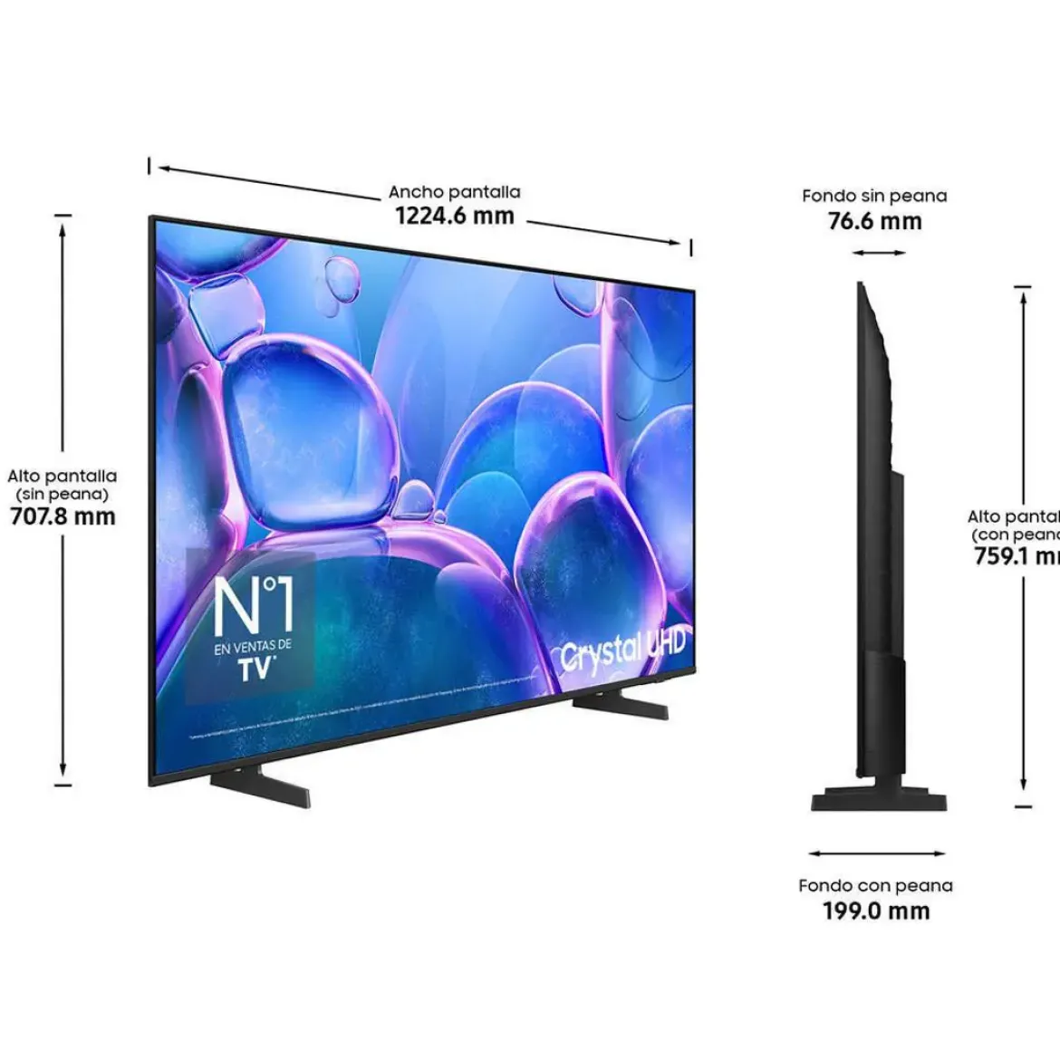 Televisor Samsung 55" Smart TV 4K UHD TU55U7005F Artículo de Exposición