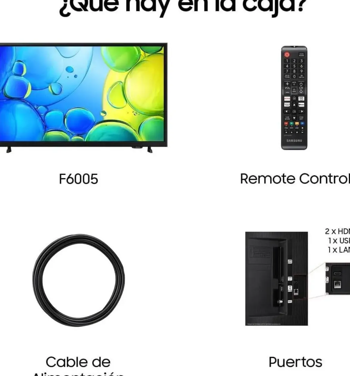 Televisor SAMSUNG TU32F6005FKXSP 32" Smart TV Full HD con HDR