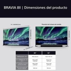 Televisor SONY 65" OLED XR 80M K65XR8M25B Artículo de Exposición