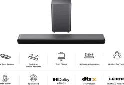 Televisor 55" TCL 55C6K con Barra de Sonido S55H Dolby Atmos 2.1