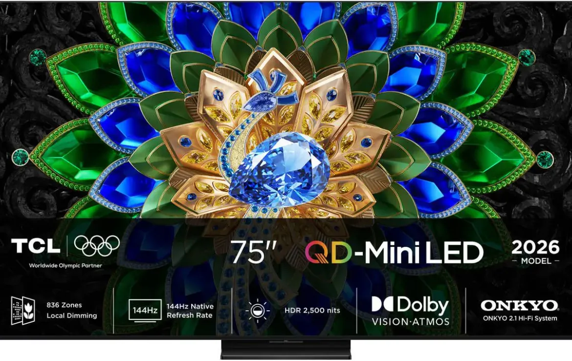 Televisor 75" TCL 4K UHD 144 Hz con Google TV 75A400U