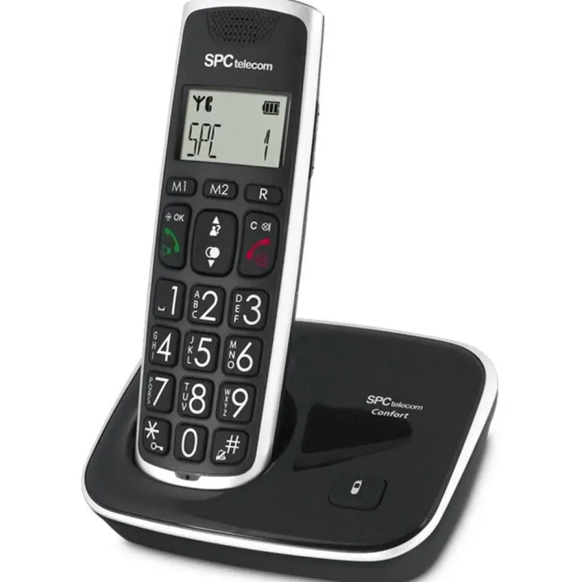 Teléfono Inalámbrico SPC Teclas Grandes Negro/Plata 7608