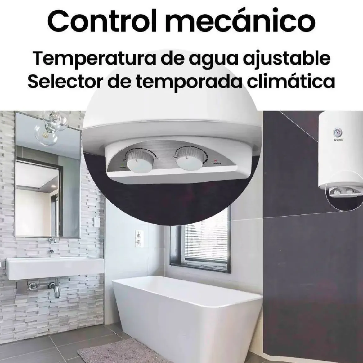 Termo Eléctrico INFINITON 50 Litros Doble Posición Clase C CAB3HV50T