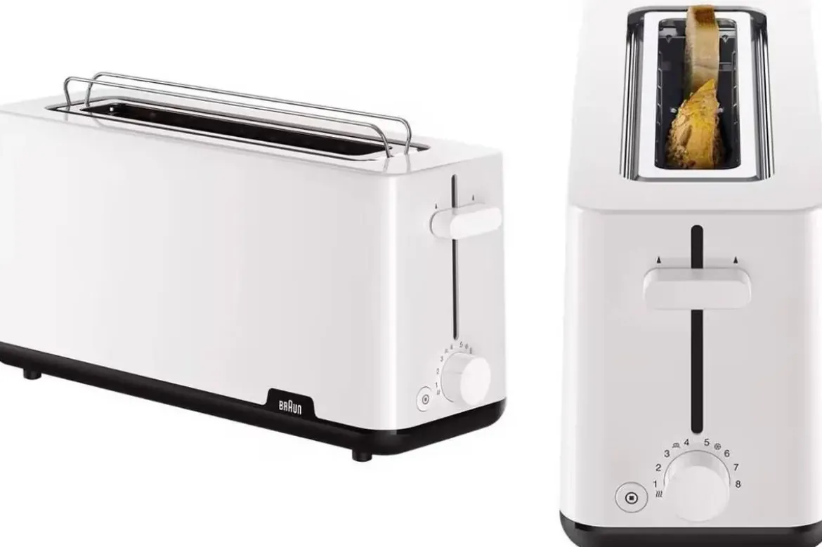 Tostador BRAUN 1 Ranura Larga Blanco 1000 W HT1110WH